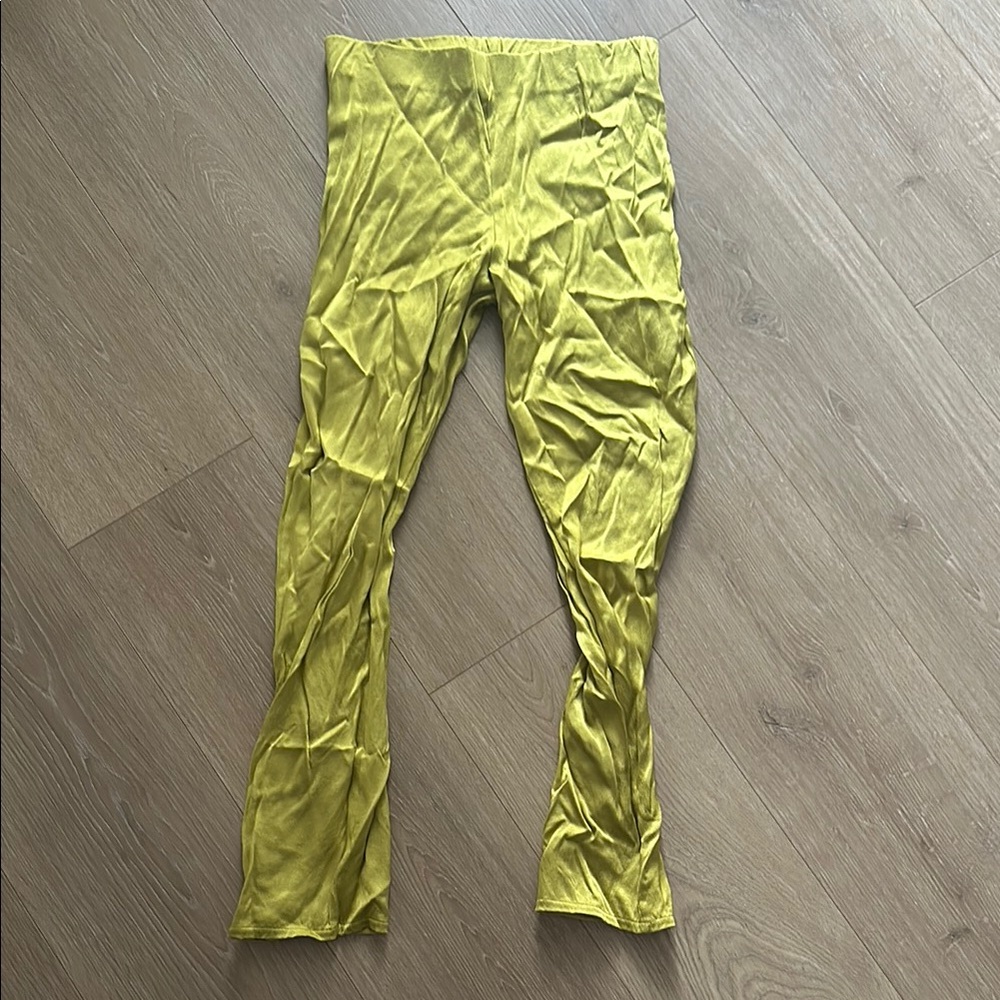 Mustard satin pants